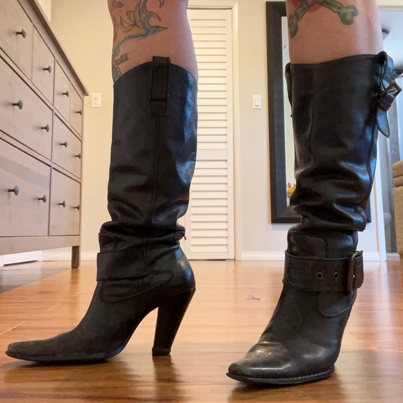 Spanish leather boots - Picture 1 of 16